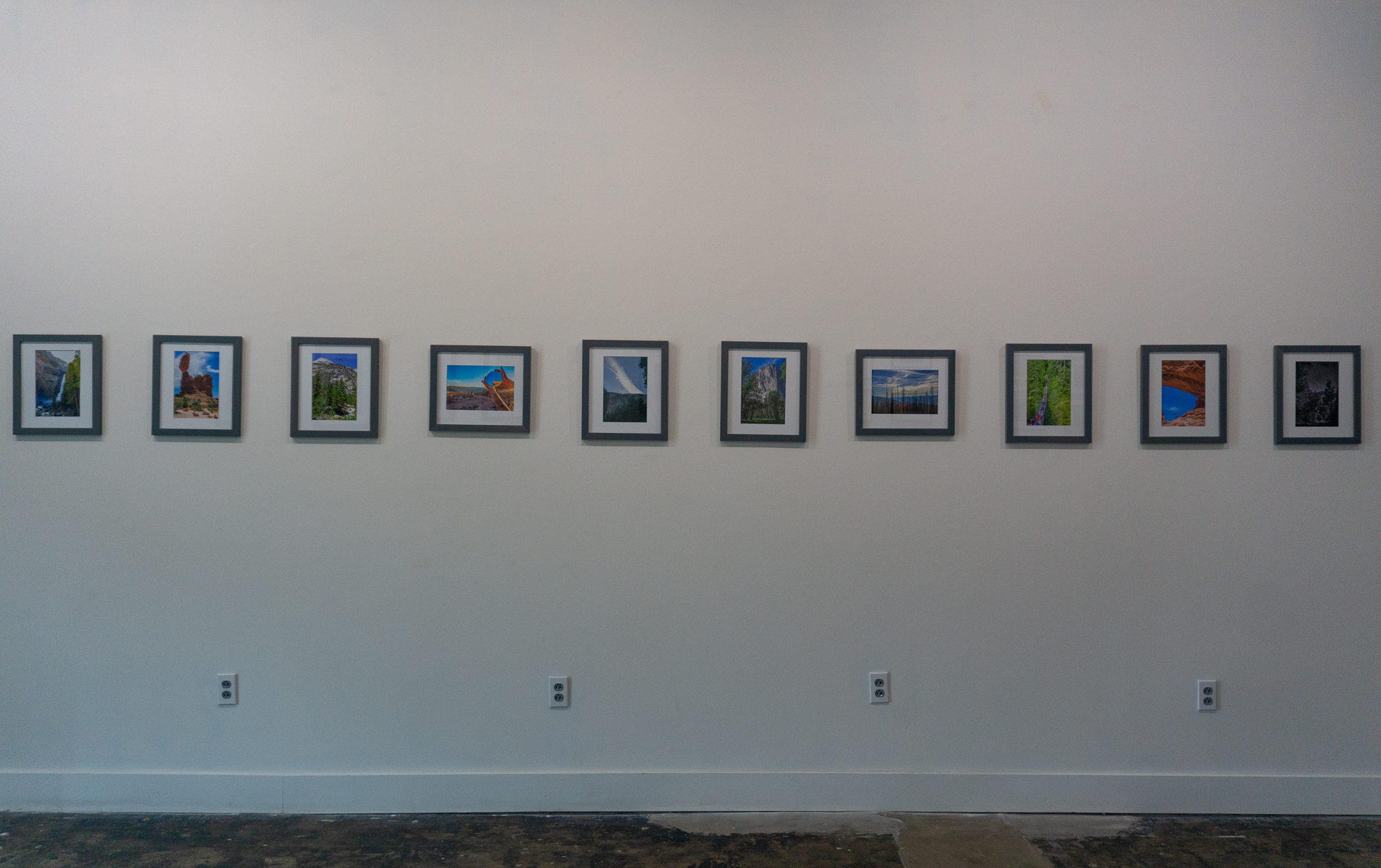 A zoomed out view of photos from the installation