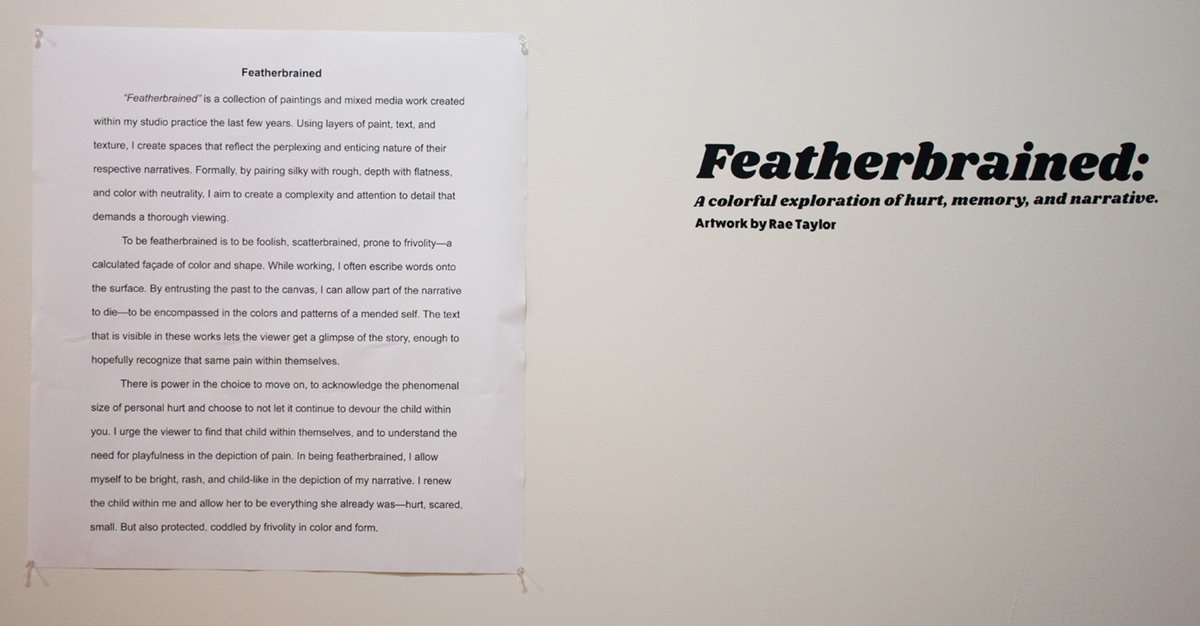 Featherbrained: A colorful exploration of hurt, memory, and narrative, artwork by Rae Taylor